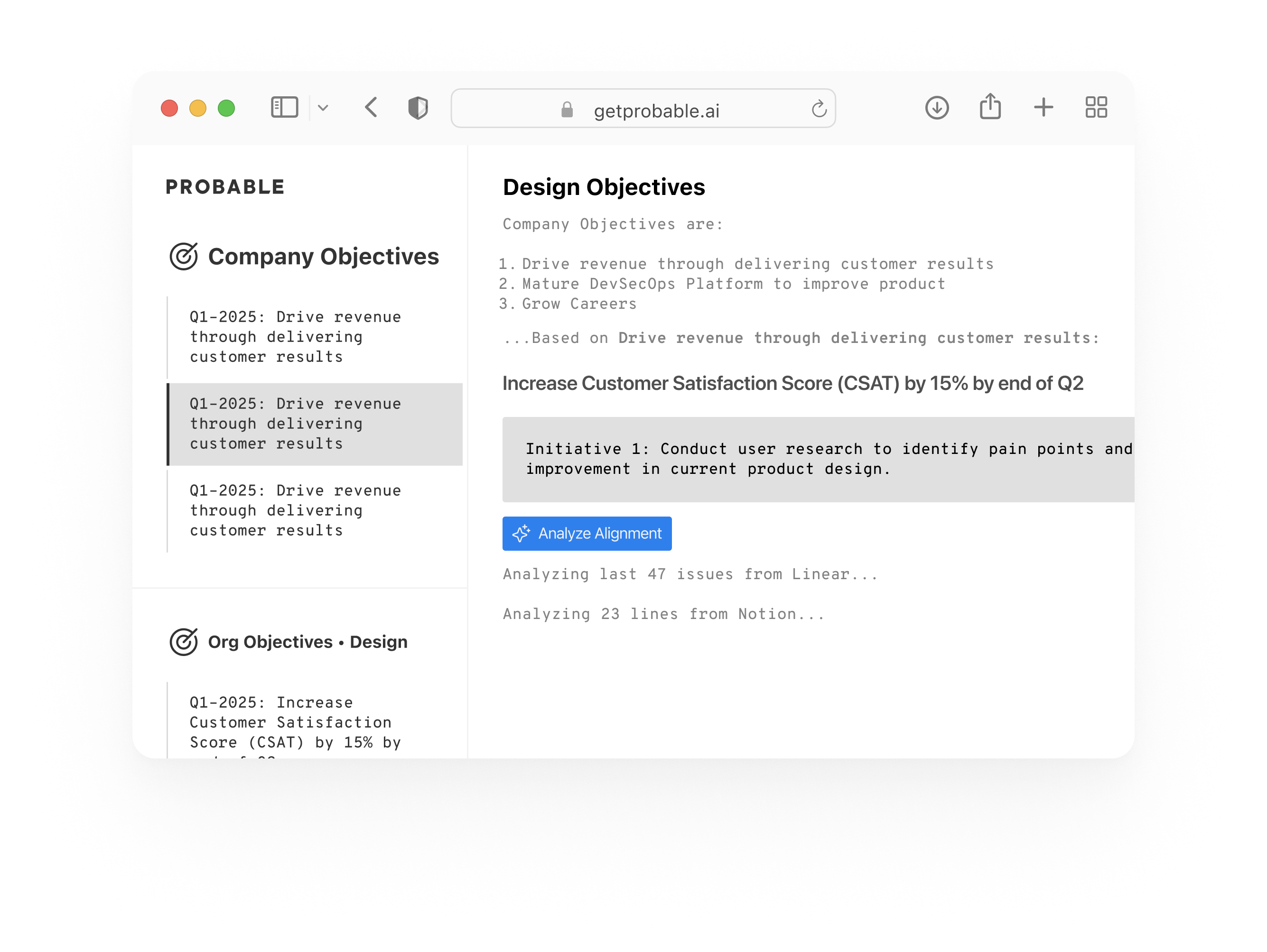 Code interface preview